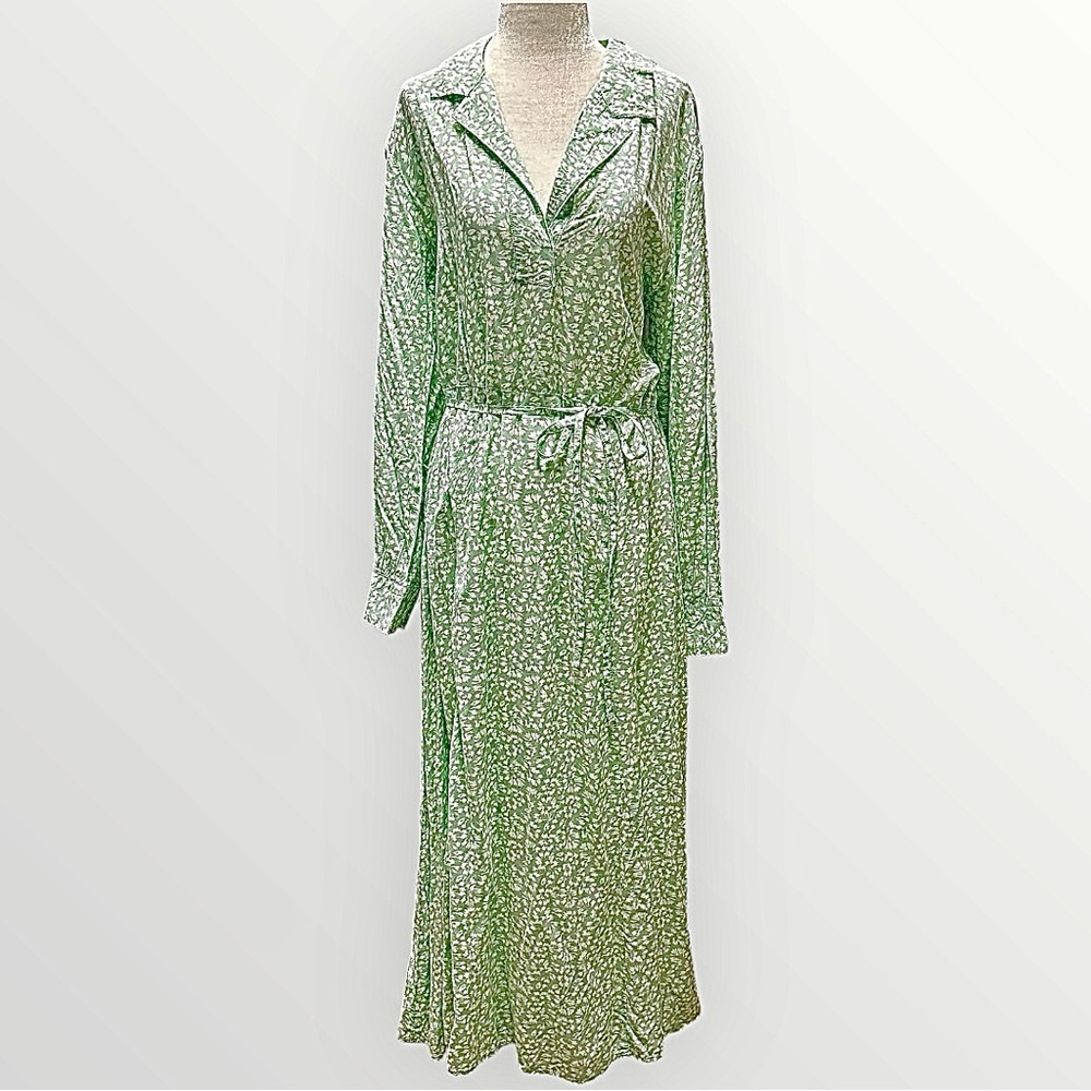JOE FRESH Floral Print Long Sleeve Maxi Dress L